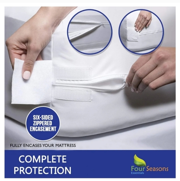 RV Short Queen Mattress Protector (60" Wx75 L) Waterproof Zippered Encas… - Picture 6 of 7